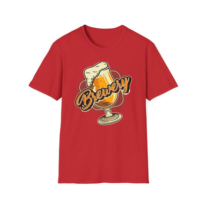 Cheers! Awesome Brewery Beer Glass T-Shirt - Vintage Craft Beer Lover Tee for Pub & Homebrew Enthusiasts