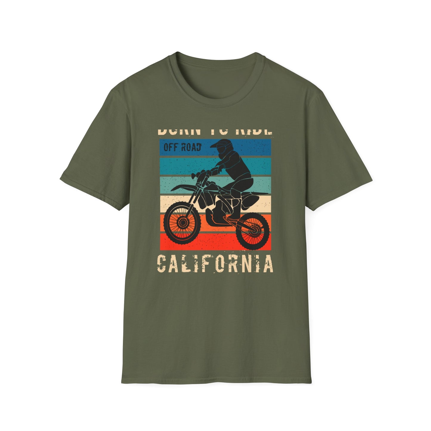 Ultimate Born to Ride Off Road California Motocross T-Shirt | Vintage Dirt Bike Rider Tee | Adventure Awaits!