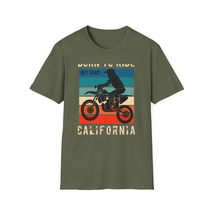 Ultimate Born to Ride Off Road California Motocross T-Shirt | Vintage Dirt Bike Rider Tee | Adventure Awaits!