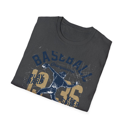 Epic Vintage 1935 Baseball Championship T-Shirt | Authentic Pitcher & Campus League Sports Fan Tee