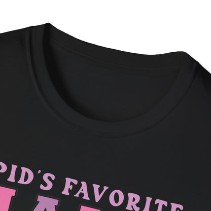 Cupid's Favorite Mama T-Shirt | Unique Valentine's & Mother's Day Gift for Her | Cute Pink Bow Graphic Tee