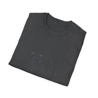 Hilarious Raccoon 'Snack Mode On' T-Shirt | Comfy Foodie Animal Tee | Unique Embroidered Look Gift for Snack Lovers