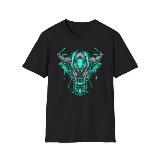 Epic Cybernetic Bull T-Shirt | Striking Sci-Fi Mech Ox Tee | Futuristic Geometric Animal Design | Bold Statement for Gamers & Tech Fans