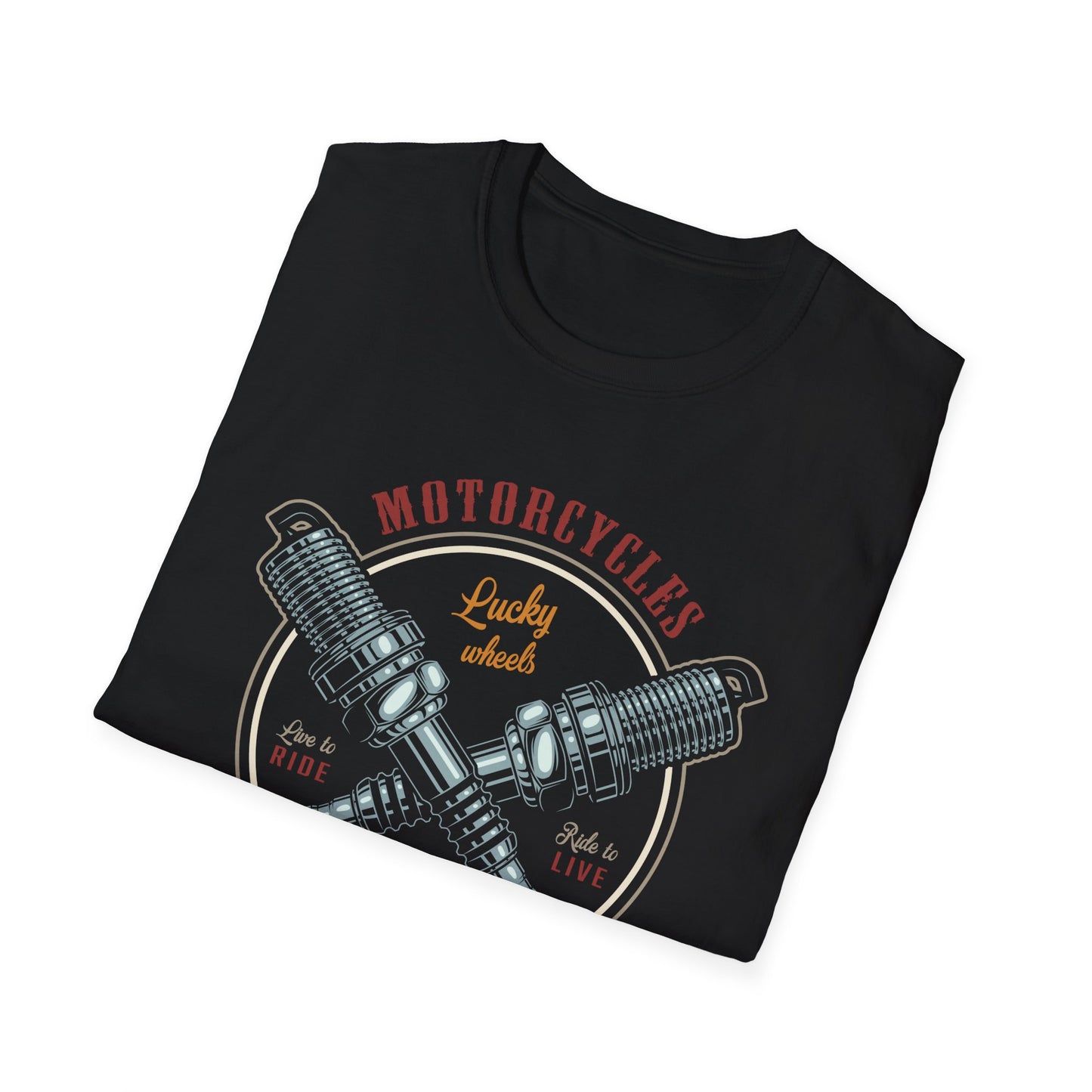Epic Vintage Motorcycle T-Shirt for Bikers | Live to Ride Spark Plug Mechanic Tee | Bold & Premium Design