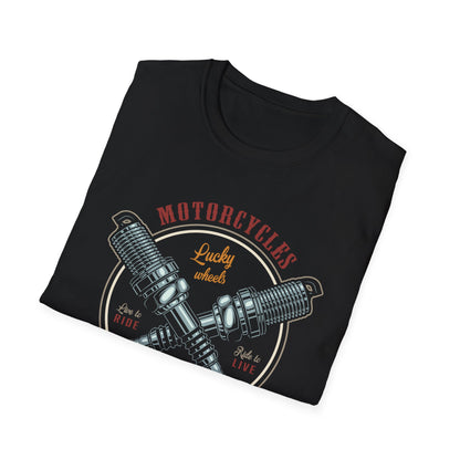 Epic Vintage Motorcycle T-Shirt for Bikers | Live to Ride Spark Plug Mechanic Tee | Bold & Premium Design