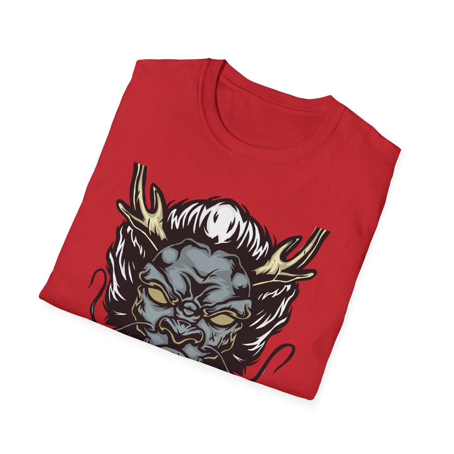 Powerful Japanese Dragon Head T-Shirt - Epic Mythical Beast Graphic Tee for Bold Style & Fantasy Fans