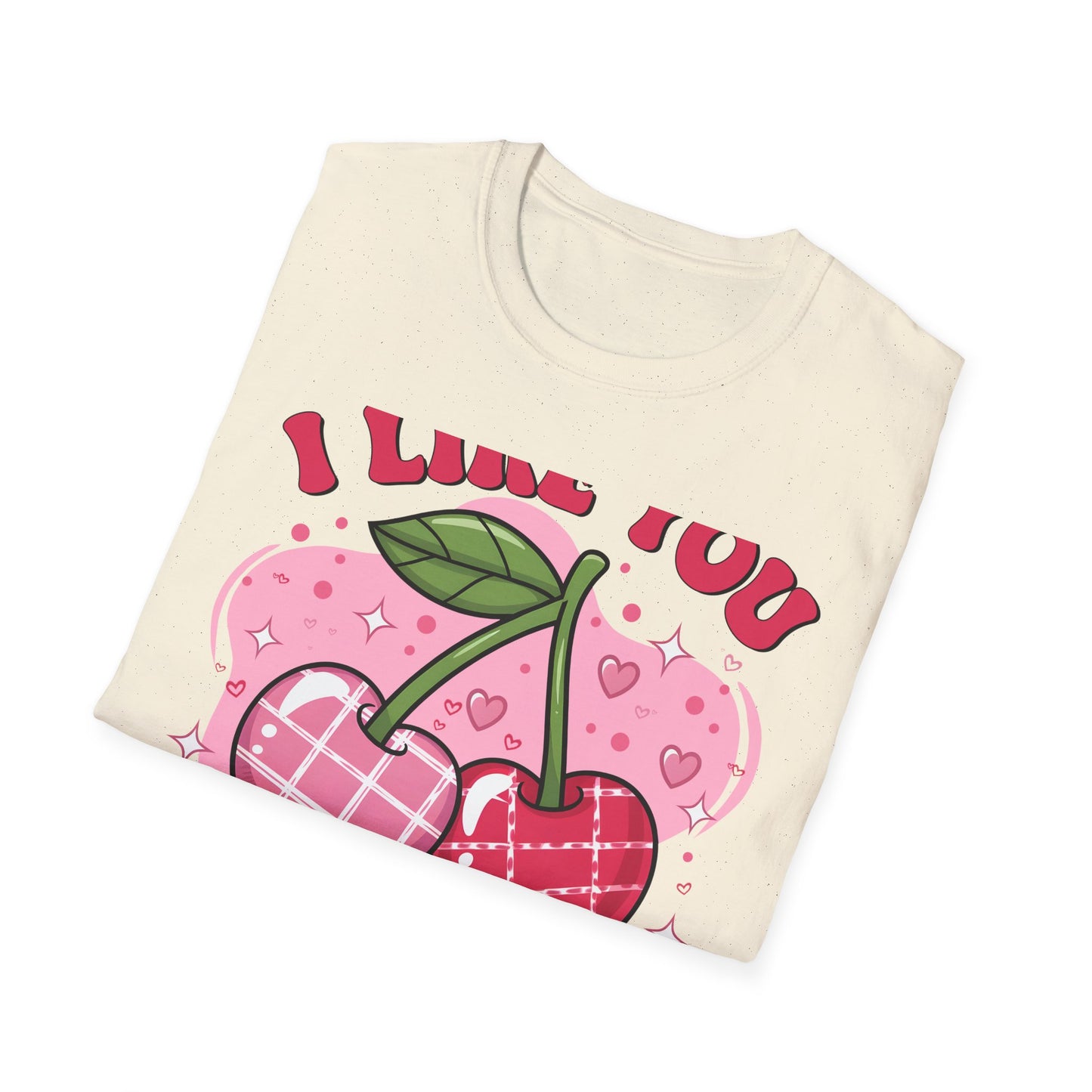 Adorable "I Like You Cherry Much" T-Shirt | Sweet Valentine's Day Love Cherries Graphic Tee | Cute Romantic Gift