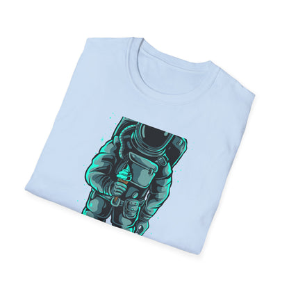Epic Astronaut Ice Cream T-Shirt - Cool Galactic Space Explorer Tee for Sci-Fi Fans & Sweet Treat Lovers