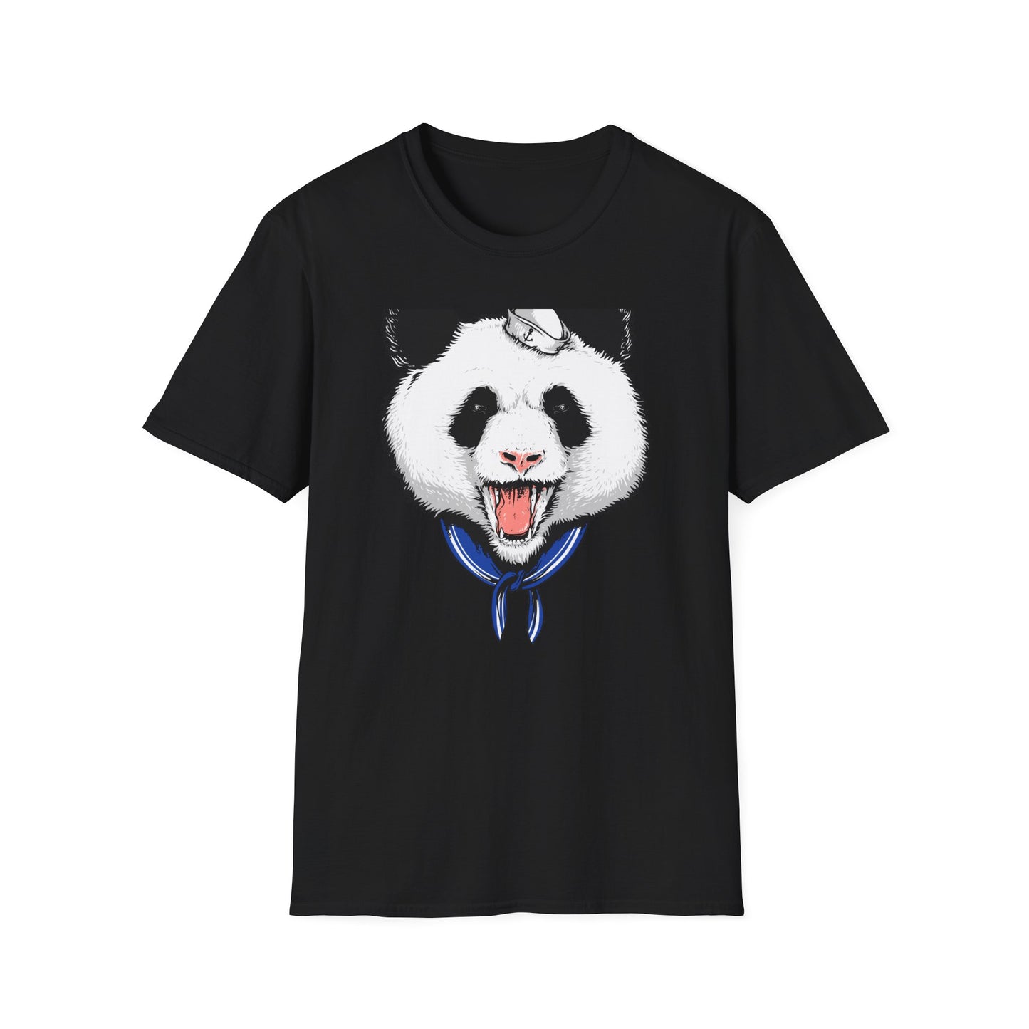 Fierce Sailor Panda T-Shirt | Unique Nautical Roaring Animal Graphic Tee for Bold Style