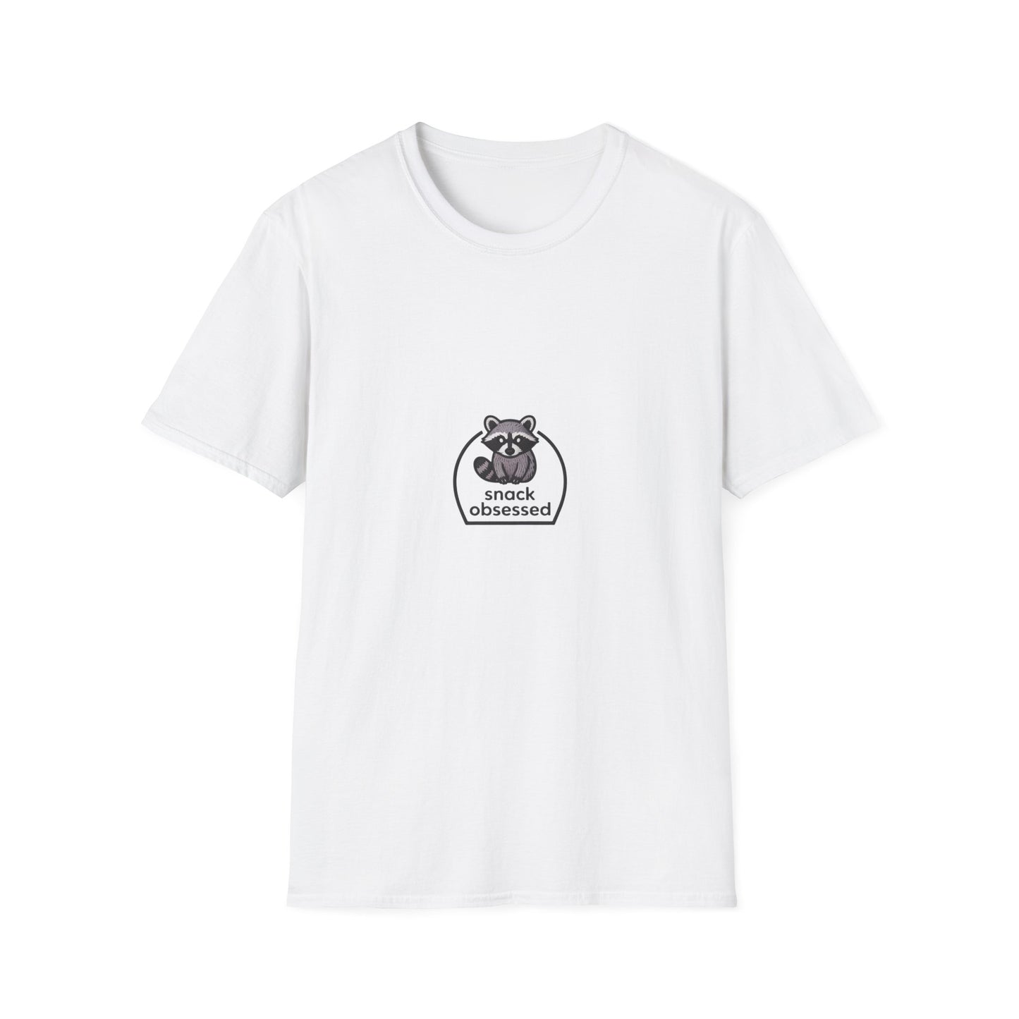 Snack Obsessed Raccoon T-Shirt | Cute Foodie Animal Lover Tee | Funny & Adorable Graphic Design | Perfect Gift