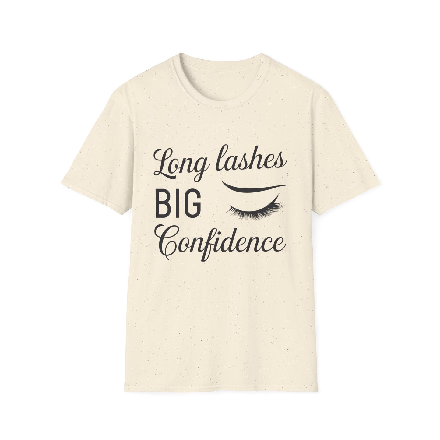 Empowering "Long Lashes Big Confidence" T-Shirt - Chic Beauty Lover Tee for Women | Stunning Lash Tech Gift
