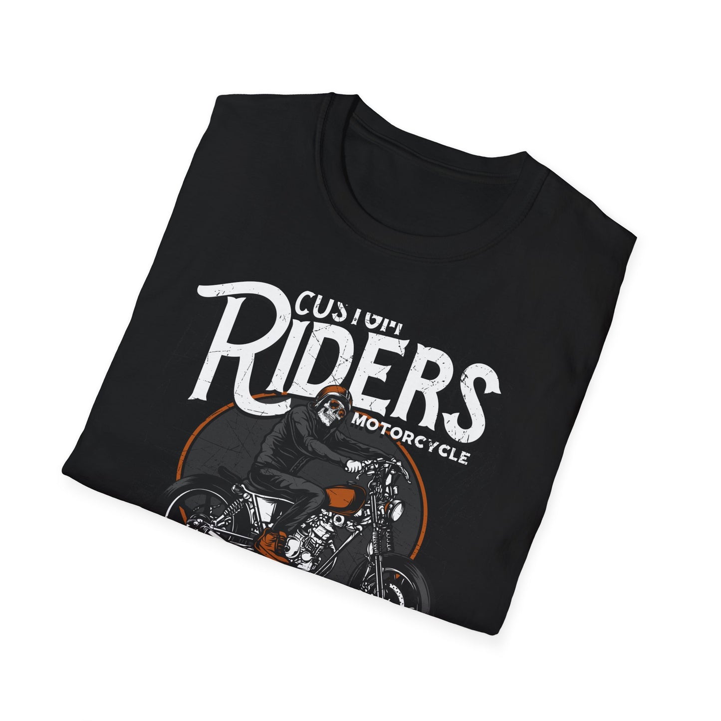 Epic Custom Riders T-Shirt - Skull Biker Motorcycle Tee - Vintage Distressed Grunge Apparel for Men & Women