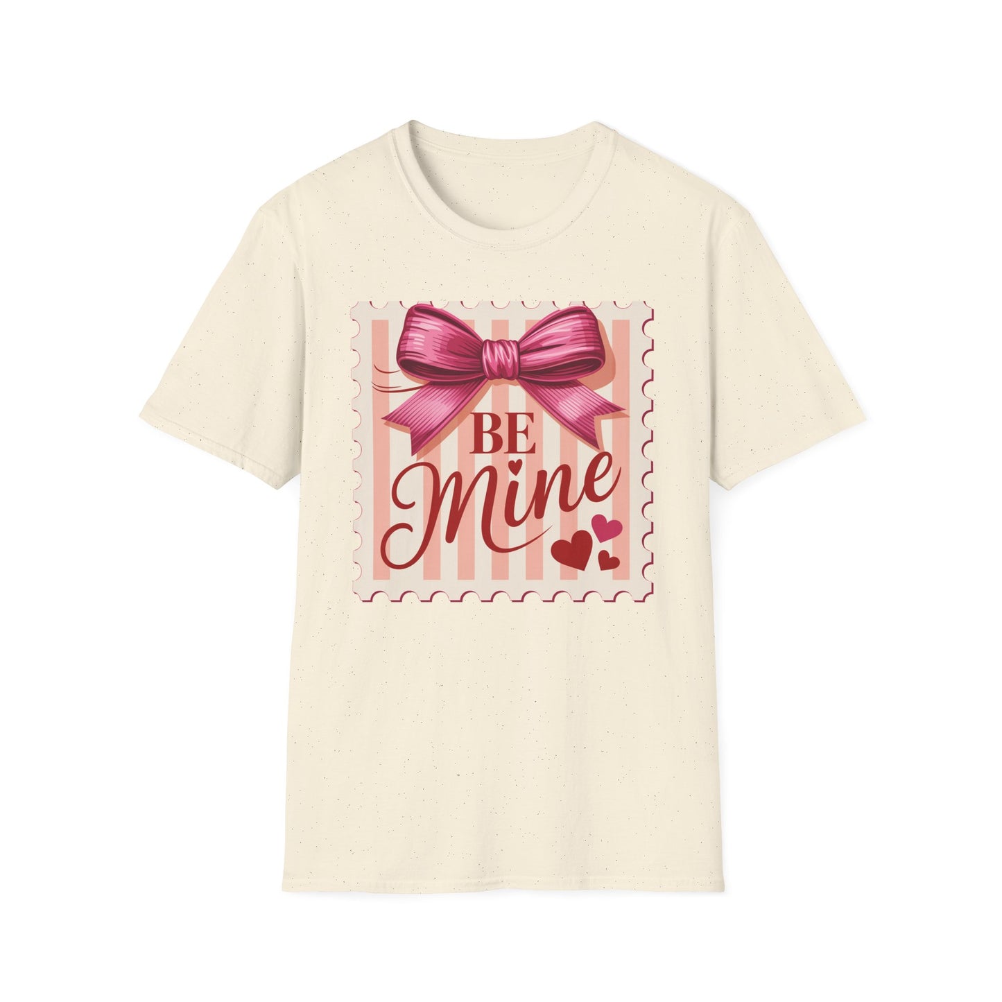 Charming Be Mine Valentine T-Shirt | Pink Bow & Hearts Design | Sweet Love Gift | Express Your Affection!