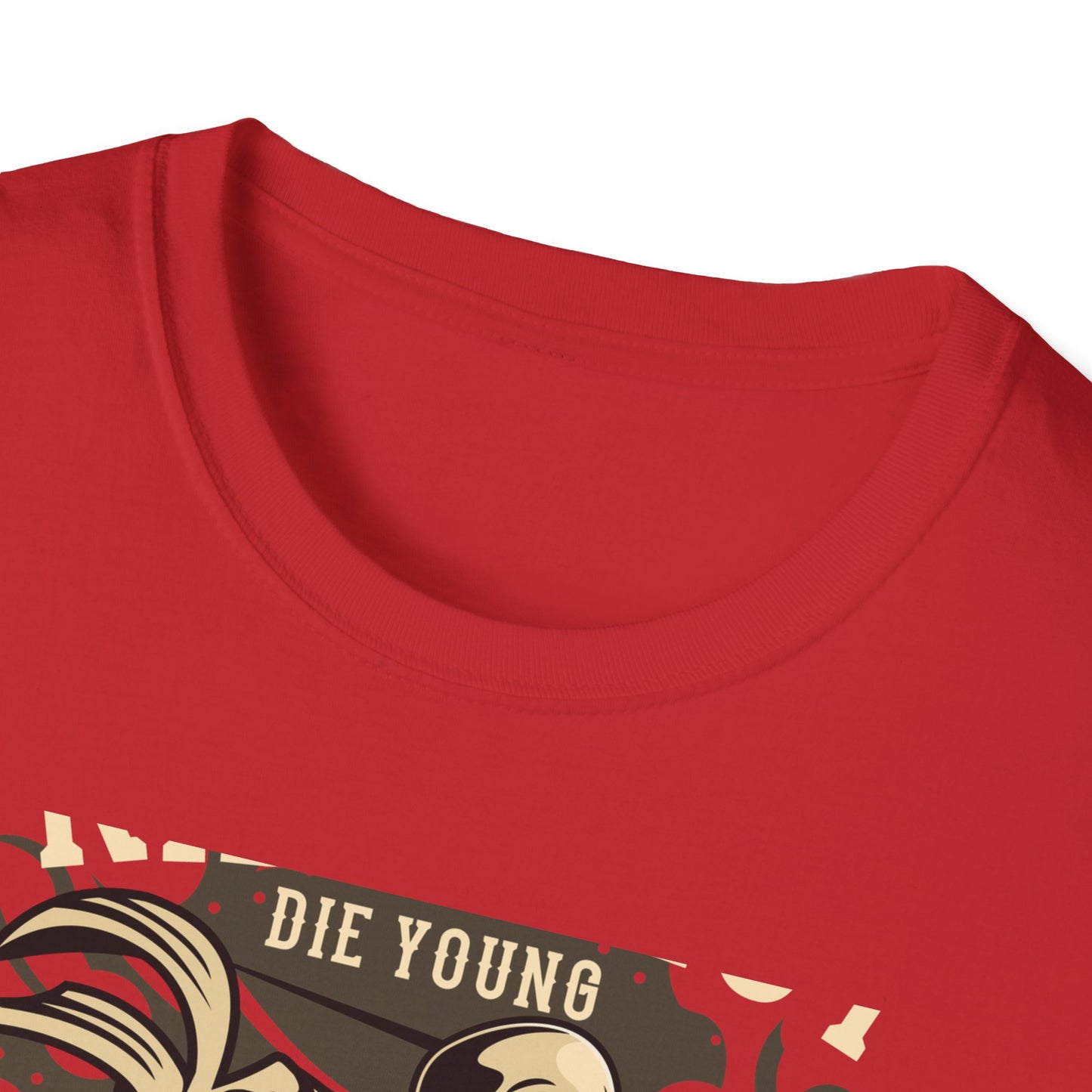 Ride Fast Die Young Skeleton Scooter Club T-Shirt - Vintage Edgy Graphic Tee for Daring Souls | Epic Biker Style