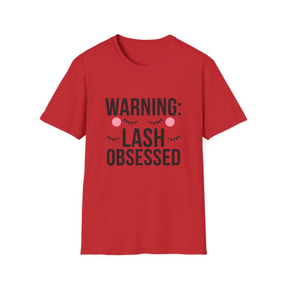 WARNING: Lash Obsessed T-Shirt | Trendy Eyelash Beauty Tee for Makeup Lovers & Lash Artists | Perfect Gift