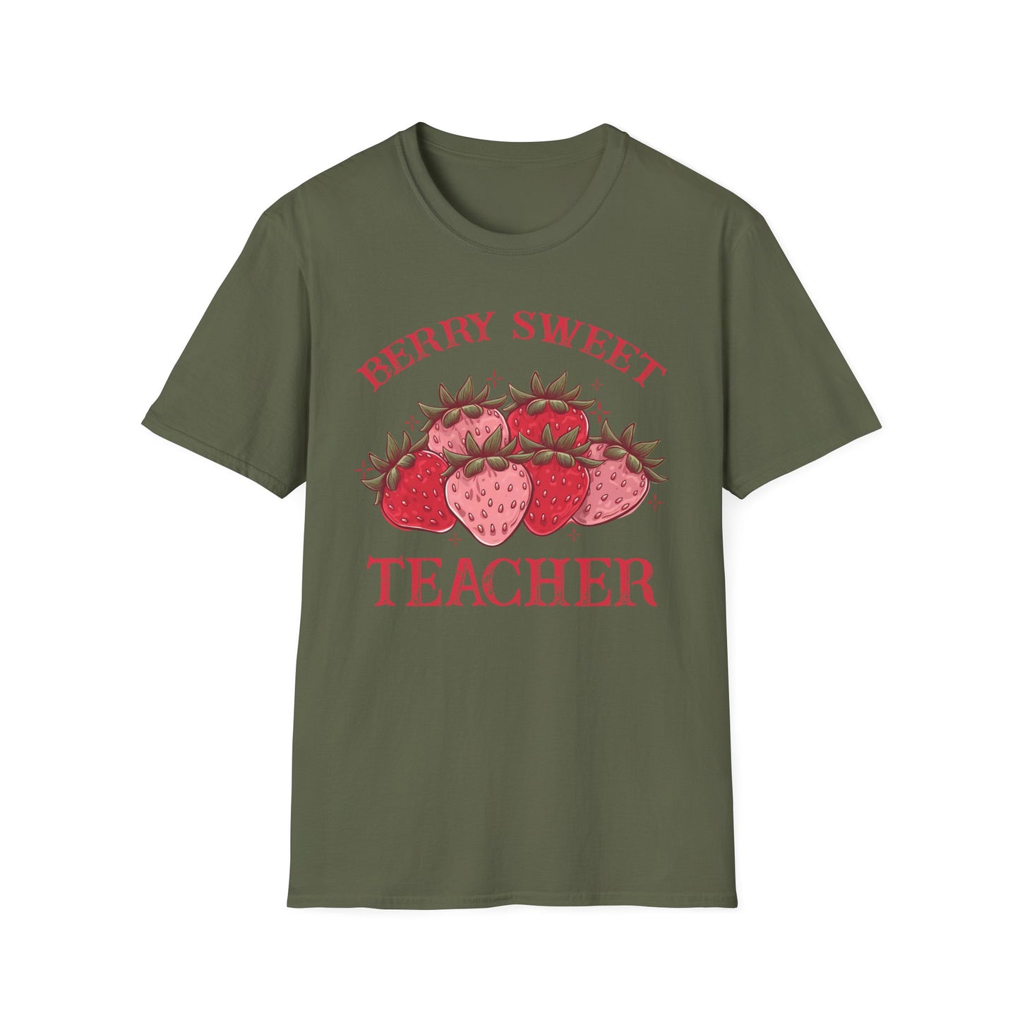 Berry Sweet Teacher T-Shirt - Adorable Strawberry Gift for Educators - Cute & Charming Appreciation Tee