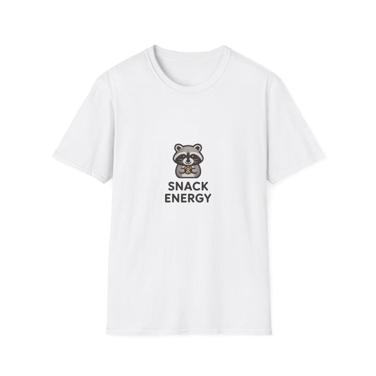 Cute Raccoon Snack Energy T-Shirt | Adorable Cookie Lover Tee | Funny Foodie Animal Fan Shirt | Ultimate Comfort Apparel