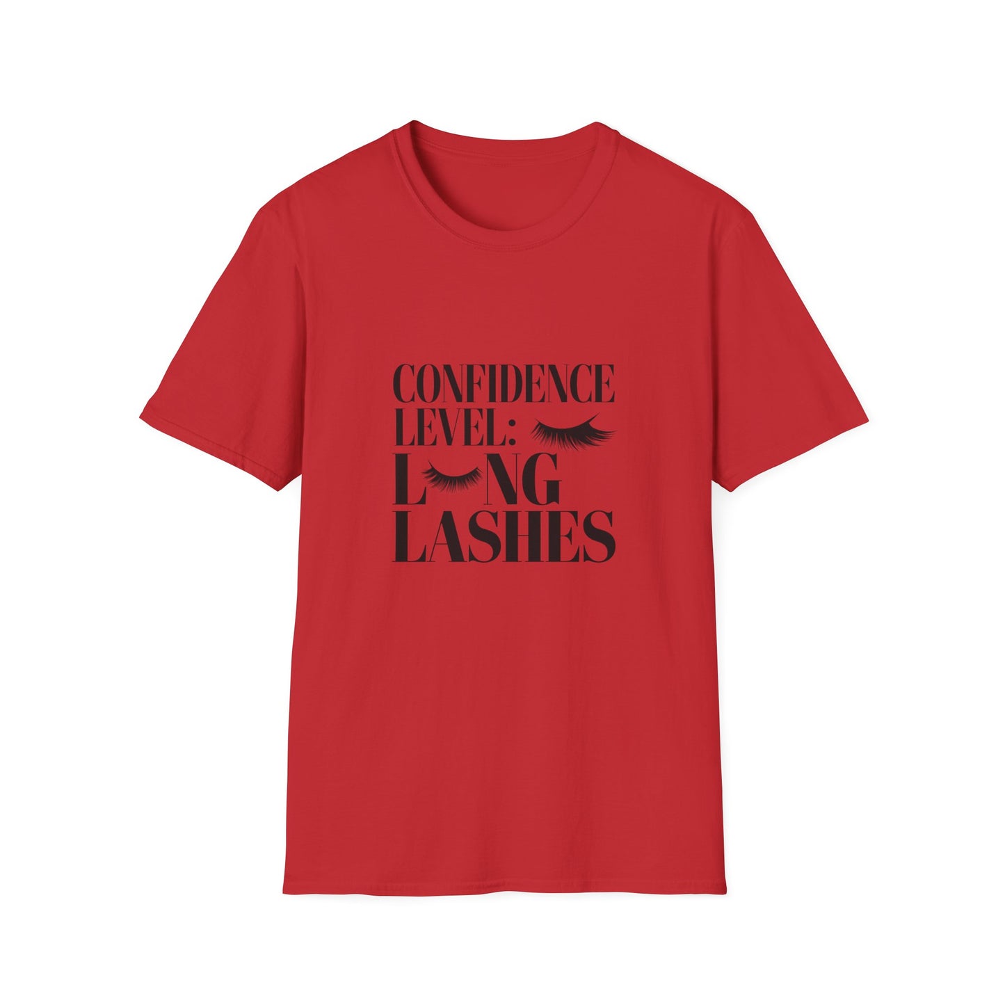 Chic Confident Long Lashes T-Shirt for Women | Empowering Beauty & Eyelash Lover Tee | Glamorous Lash Tech Gift