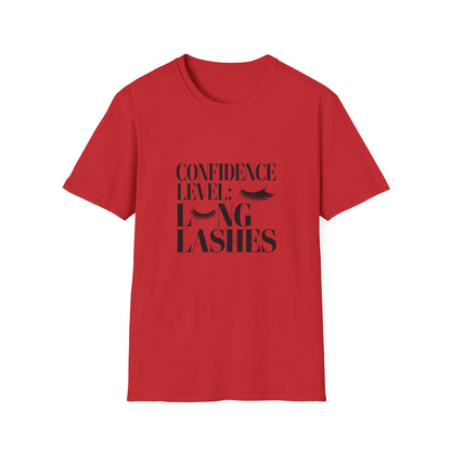 Chic Confident Long Lashes T-Shirt for Women | Empowering Beauty & Eyelash Lover Tee | Glamorous Lash Tech Gift