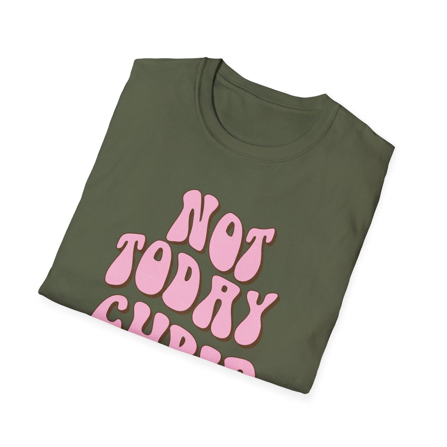 Sassy "NOT TODAY CUPID" Groovy T-Shirt | Retro Anti-Valentine's Day Tee | Fun Single Awareness Apparel