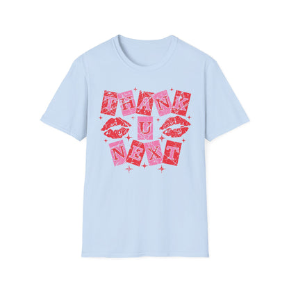 Iconic Thank U, Next T-Shirt | Empowering Women's Pop Culture Statement Tee with Kiss Lips & Stars