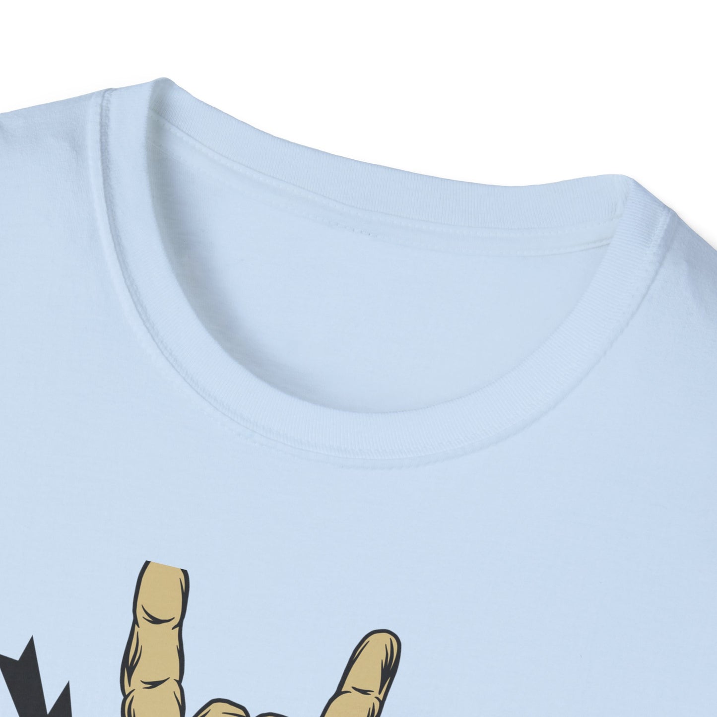 Epic Let's Rock On T-Shirt - Electrifying Rock N Roll Hand Sign Tee for Music Lovers & Concerts | Dynamic Spiked Wristband Design