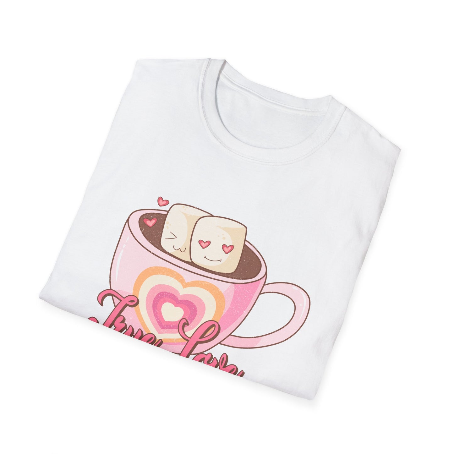 Sweet True Love Hot Chocolate T-Shirt | Adorable Marshmallow Couple Valentine's Day Gift Tee