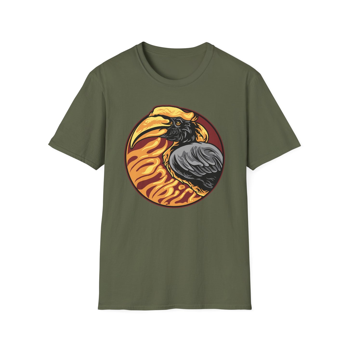 Striking Hornbill Bird T-Shirt - Bold Exotic Jungle Wildlife Graphic Tee | Unique Nature Lover Gift for Men & Women