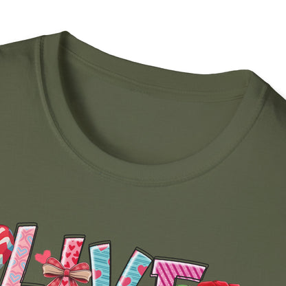 Ultimate Live Laugh Love T-Shirt | Charming Valentine's Gnome & Rose Heart Tee | Expressive Gift for Her