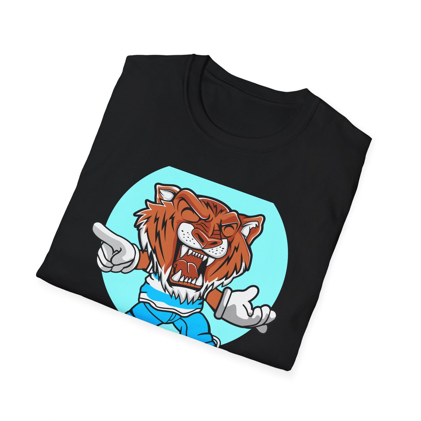 Rad Roaring Tiger Skateboard T-Shirt | Fierce Skater Mascot Graphic Tee for Extreme Style