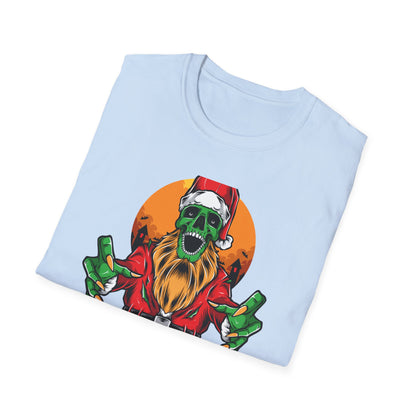 Creepy Zombie Santa T-Shirt | Spooky Christmas Horror Tee | Unique Gothic Holiday Gift | Macabre Xmas Top
